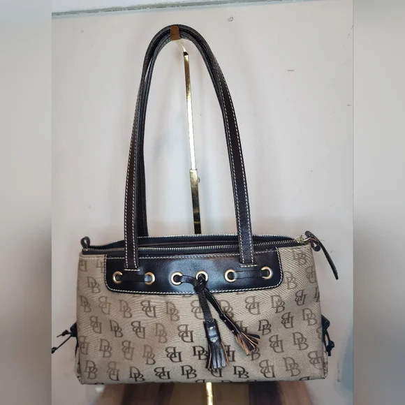 Dooney Bourke Handbags Canves LeatherPurse - Picture 1 of 11